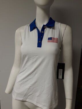 Taylor Jordan Women's Golf Tank Top Shirt White Size S NEW WITH TAGS!